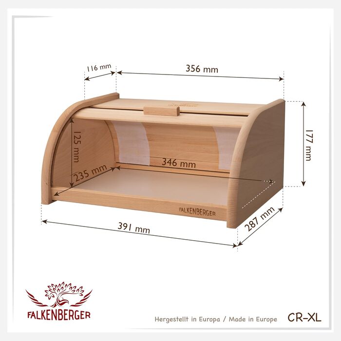 Хлебница из буковой древесины 39,1 x 28,7 x 17 см FALKENBERGER