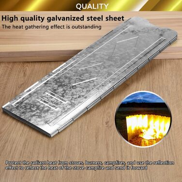 Ветрозащитный экран из нержавеющей стали 150 х 15 х 50 см drado