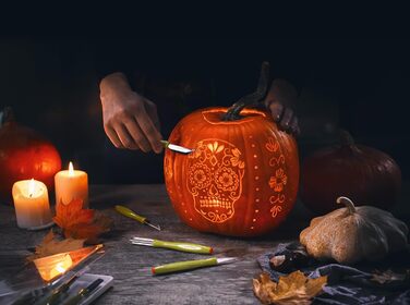 Набор ножей для карвинга (3 предмета) для креативного оформления фруктов, овощей и сыра вырезание, декорирование, сервировка и гарнировка. Нескользящая ручка, лезвия из нержавеющей стали.