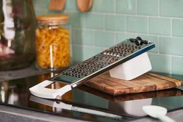 Терка для шпетцле Fackelmann ARCADALINA, професійна класична терка для шпетцле, виготовлена з нержавіючої сталі, для шпетцле (колір білий/срібний), кількість , 32x17 см (довжина)