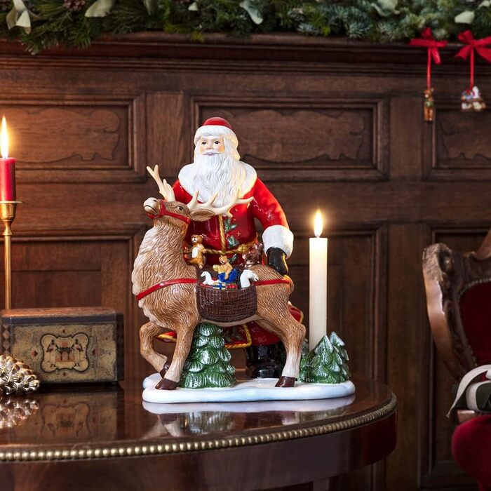 Рождественская фигурка Санта Клаус с оленем 30 x 24 x 35 см Christmas Toys Villeroy & Boch