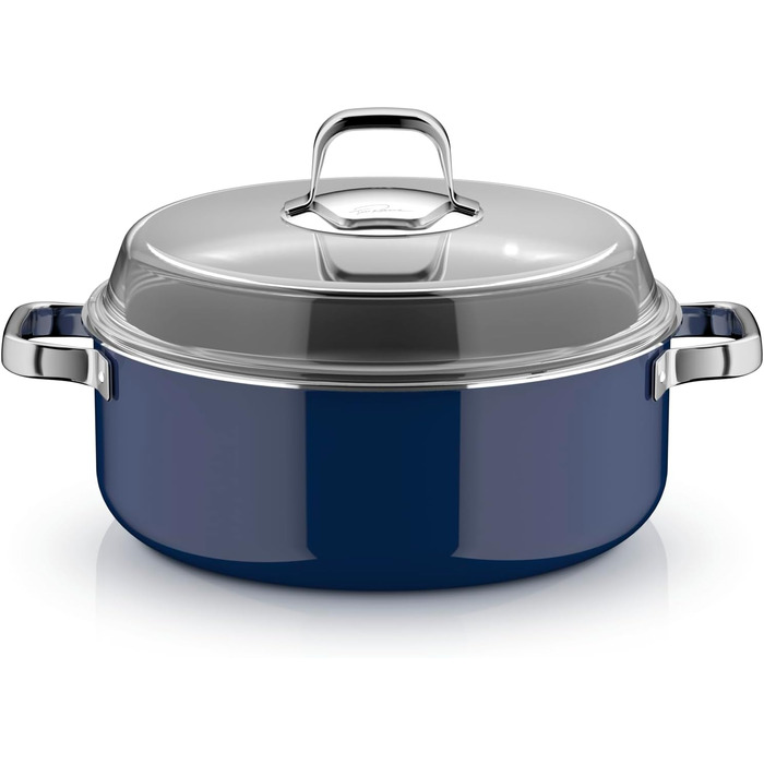 Жаровня 6 л со стеклянной крышкой 24 см Tim Raue Edition, синий Fusiontec Mineral Pro WMF