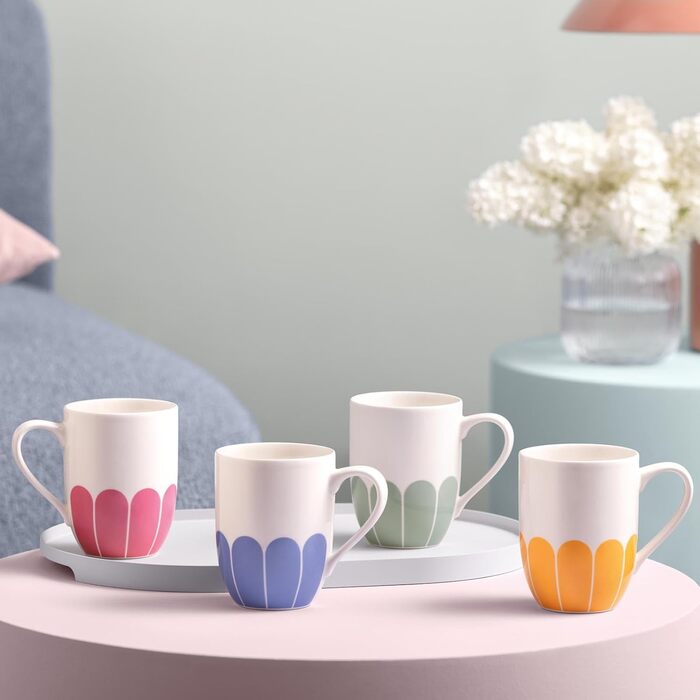Набор из 4 чашек для кофе 290 мл, разноцветные Fleur Villeroy & Boch