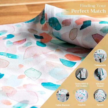 Бавовняні килимки, набір з 4 шт. , декоративні килимки, пасхальні килимки, що миються, для свят, вечерь, весни, літа (33 см x 48 см) (046 - Літній пікнік), 39Hermine, 100