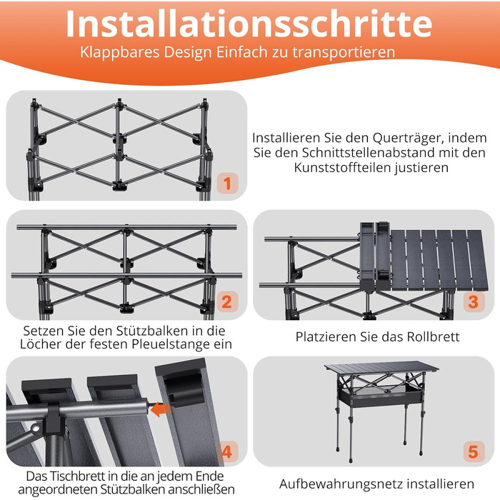 Складной кемпинговый стол 82 x 40 см FUNYKICH