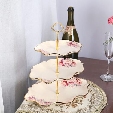 Ярусний етажерка з квітковим візерунком 32 см fanquare