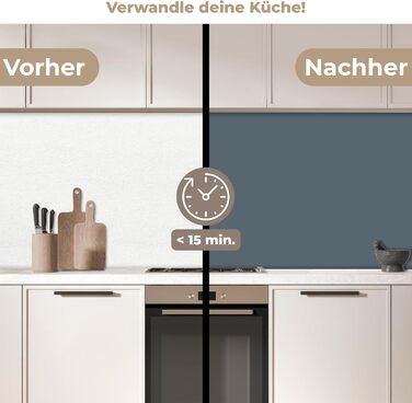 Кухонний фартух 60x250 см, самоклеючий фартух, кухонний фартух, кухонний фасад, самоклеючі кухонні фартухи - Осінь (кольори - Синій, 60 x 100 см)