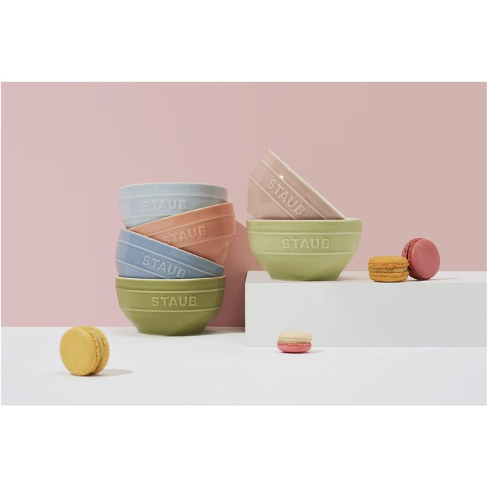 Набір мисок 400 мл, кераміка, 12 см, 6 шт. Ceramique Macaron STAUB