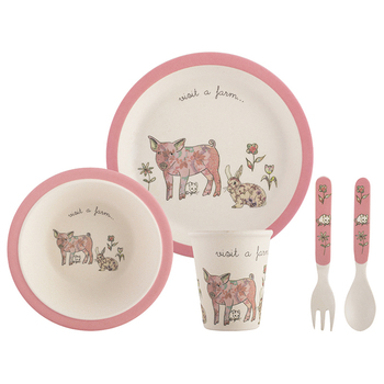 Набор детской посуды CreativeTops Pig, розовый, 5 пр.