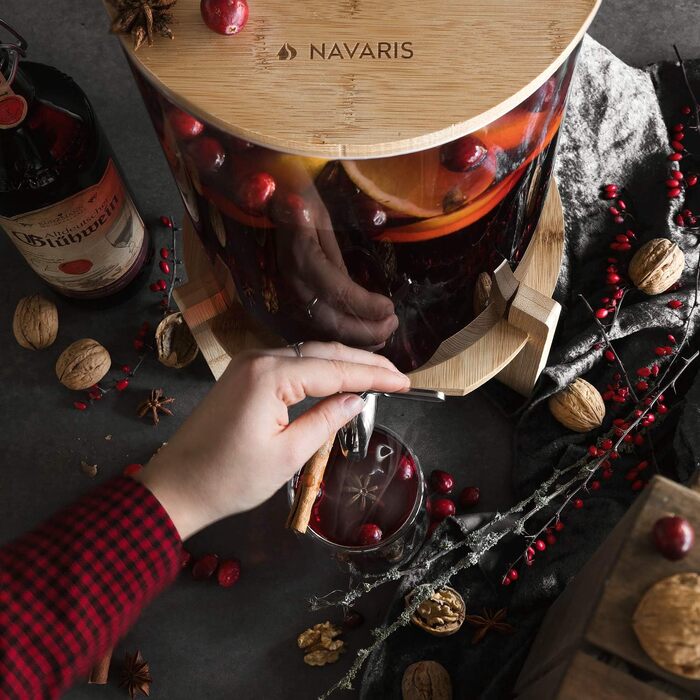 Диспенсер для напоїв зі сталевим краном 5 л Navaris