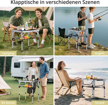 Сложный серый кемпинговый столик Anbte