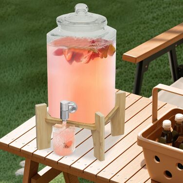 Скляний диспенсер для напоїв 5 л DHQCQL