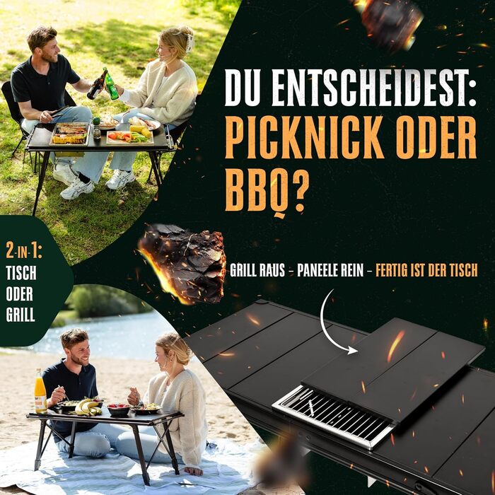 Столик-гриль 2-в-1 для кемпинга GERBERDING