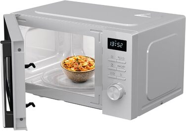 Мікрохвильова піч Gorenje MO20A3WH / 20 л / 800 Вт / AquaClean / AutoMenu / Сенсорне керування / LED дисплей / Функція розморожування / 5 рівнів потужності / Блокування від дітей / Електронна / Біла