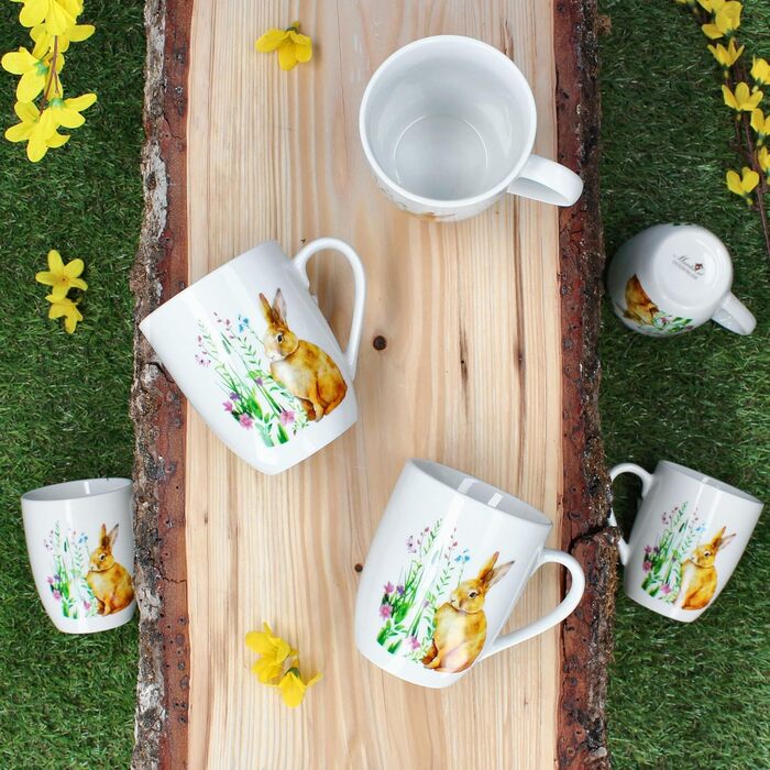 Набір із 6 кавових чашок 280 мл до Великдня MamboCat