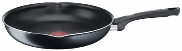Tefal Сковорода з кришкою Day by Day, 28см, з кришкою, алюміній, бакеліт, скло, чорний