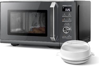 Мікрохвильова піч Toshiba MW3-AG20PE(BK) з грилем, 20 л, 3-в-1, розморожування шеф-кухарем, мікрохвильова піч, гриль, комбінована піч, 5 рівнів потужності, 8 автоматичних програм, легке очищення, чорна (26 л, 6-в-1 аерогриль)