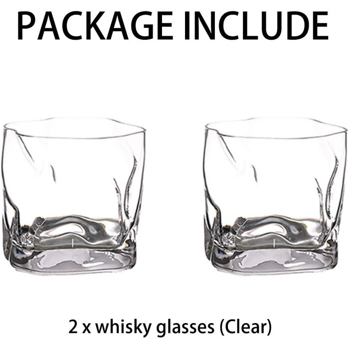 Набор стаканов ля виски 250 мл неправильной формы, 2 предмета, Glasseam