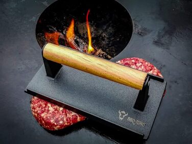Прес для бургерів з дерев'яною ручкою 21 x 11 см BBQ-Toro