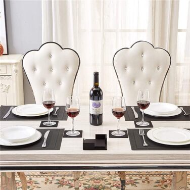 Набір підставок для напоїв із 6 штук з екошкіри RICHSUM