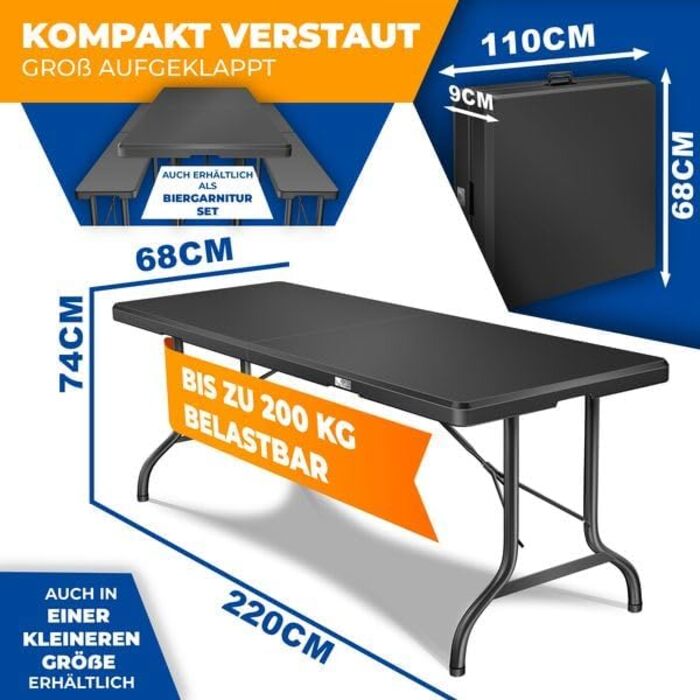 Стіл-фуршет 220 x 68 х 74 см KESSER