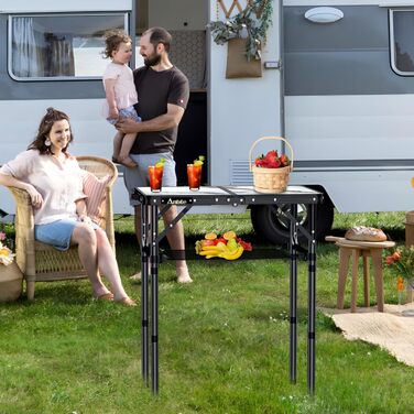 Складной мраморный белый кемпинговый стол Anbte