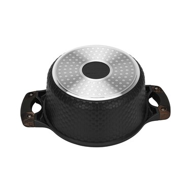 Каструля Fissman 20x9,3 см / 2,4 л EVOLUTION зі скляною кришкою литий алюміній з антипригарним покриттям (14580)