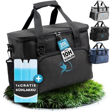 Термосумка для кемпинга 20 л черная Obics