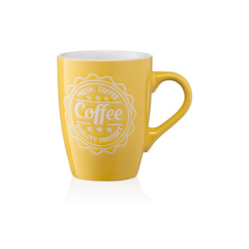 ARDESTO Чашка Coffee, 330 мл, желтая, керамика