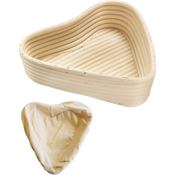 Расстоечная корзина Westmark, на 1500-2000 г теста для хлеба, овальная, длина ок. 40 см, ротанговая трость, светло-бежевый, 32022270 (набор из 2 шт. - декор, форма сердца)