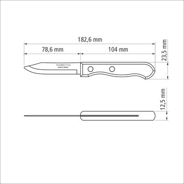 Ніж для овочів TRAMONTINA DYNAMIC, 80 мм (6188673)
