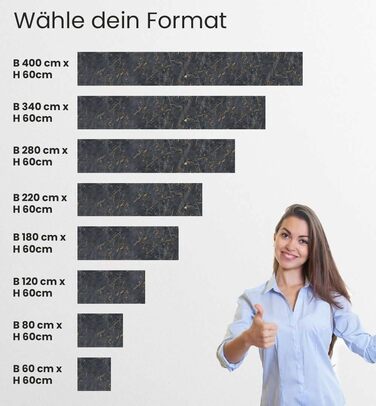 Самоклеючий кухонний фартух - матовий, преміальна бризкозахисна плівка 0,4 мм як доступна альтернатива склу, легке встановлення та очищення - висота 60 см - Дизайн Світло-сірий мармур 180 x 60 см (чорний мармур, Ш 60 см x В 60 см, 0,2 мм)