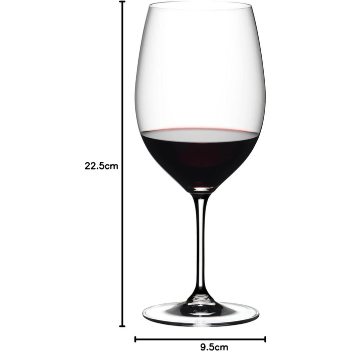 Келих для вина, Прозорий, Cabernet/Merlot/Bordeaux, 4 шт. (1 упаковка), 5416/0 Vinum