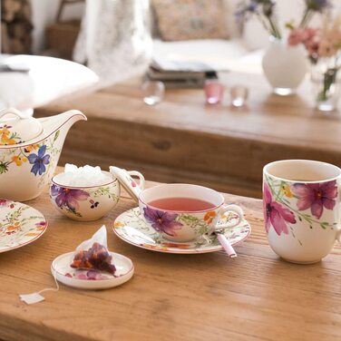 Чашка для чаю Villeroy & Boch Mariefleur Tea Basic, 240 мл, висота 5 см, преміум порцеляна, кольору кантрі та рустик-білий