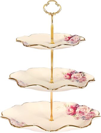 Ярусний етажерка з квітковим візерунком 32 см fanquare