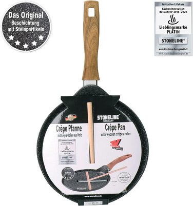 Сковорода для блинчиков с деревянной ручкой 25 см STONELINE
