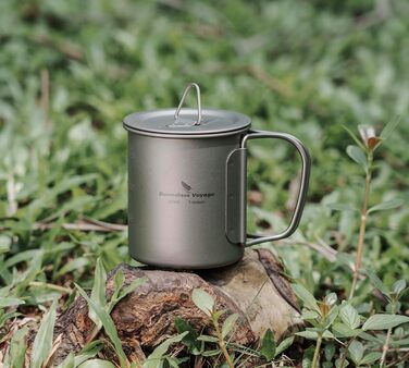 Титановая кружка с крышкой для кемпинга 200 мл Boundless Voyage