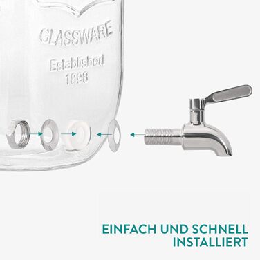 Диспенсер для напитков с краном и крышкой 4 л Navaris