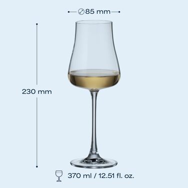 Набір келихів для білого вина 6 шт 370 мл BOHEMIA CZECH REPUBLIC