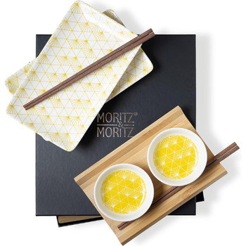 Набор посуды для суши на 2 персоны, 10 предметов, Yellow Rays Gourmet Moritz & Moritz
