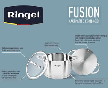 Кастрюля RINGEL Fusion 16 см 1.9л (6733716)