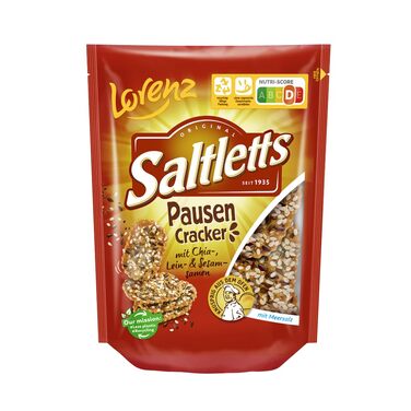 Крекер Saltletts з насінням чіа, льону та кунжуту, 16 упаковок x 100 г Lorenz