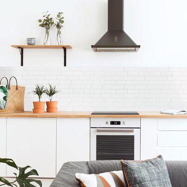 Наклейки для плитки, що самоклеяться - упаковка з 5 аркушів 29,36 см x 21,29 см - 3D самоклеючі ПВХ наклейки для плитки та фартуха для кухні, ванної кімнати та стін, кольорова та водонепроникна плитка (біла)