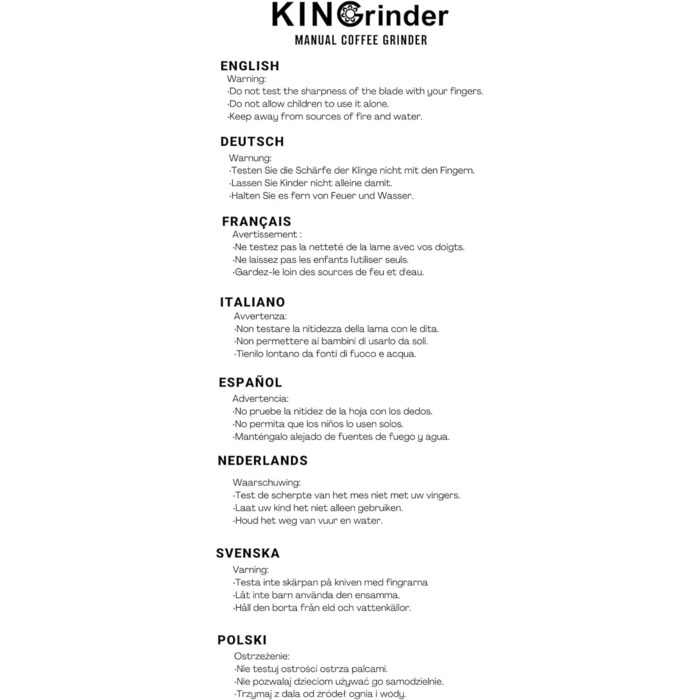 Ручна кавомолка преміум-класу з точним регулюванням помелу KINGrinder