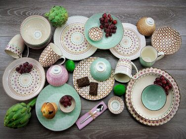 Набір посуду на 4 персони, 16 предметів, різнокольоровий Mandala Creatable