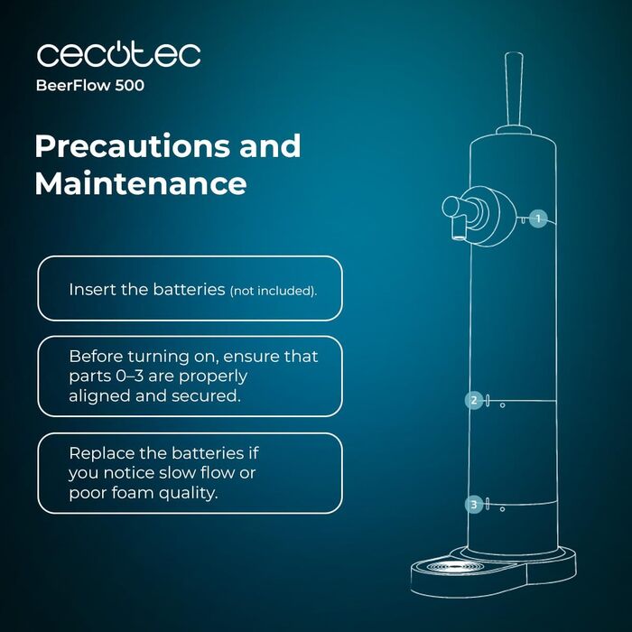 Портативный диспенсер для пива из банок и бутылок, работающий от батареек AA 1,5 В, с контролем пены, 2 режимами, легкой очисткой и компактным дизайном, 500