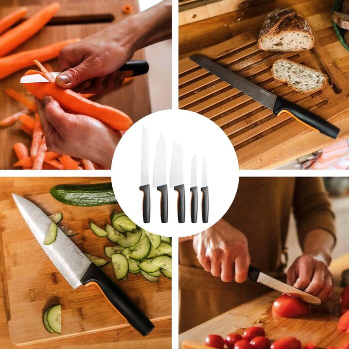 Набор кухонных ножей 5 предметов Fiskars
