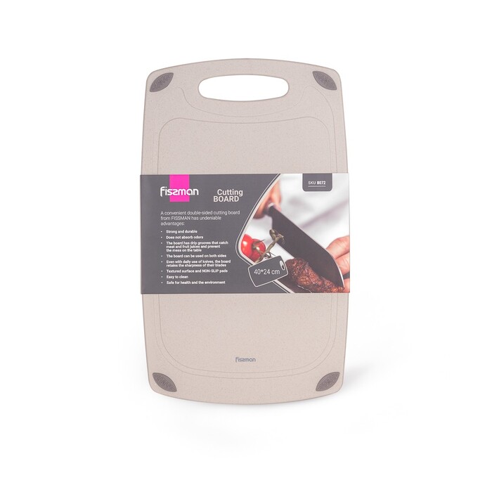 Обробна дошка Fissman 40х24x0,6 см пластик+ТПР (8072)