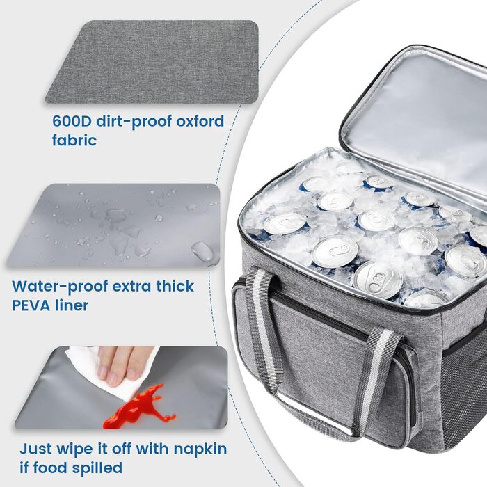 Термосумка 15 л сіра DUNSOO