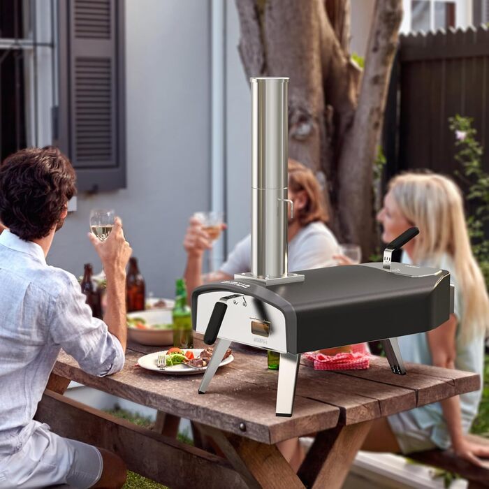 Портативна піч для піци з квадратним каменем 33 см Mimiuo